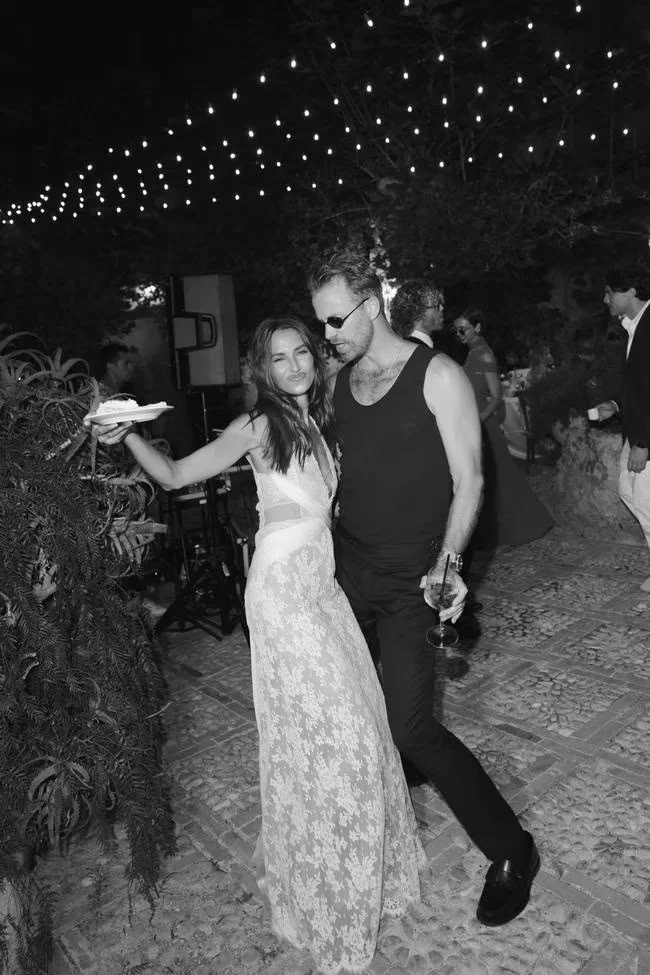 Black-and-white dance-floor photograph
