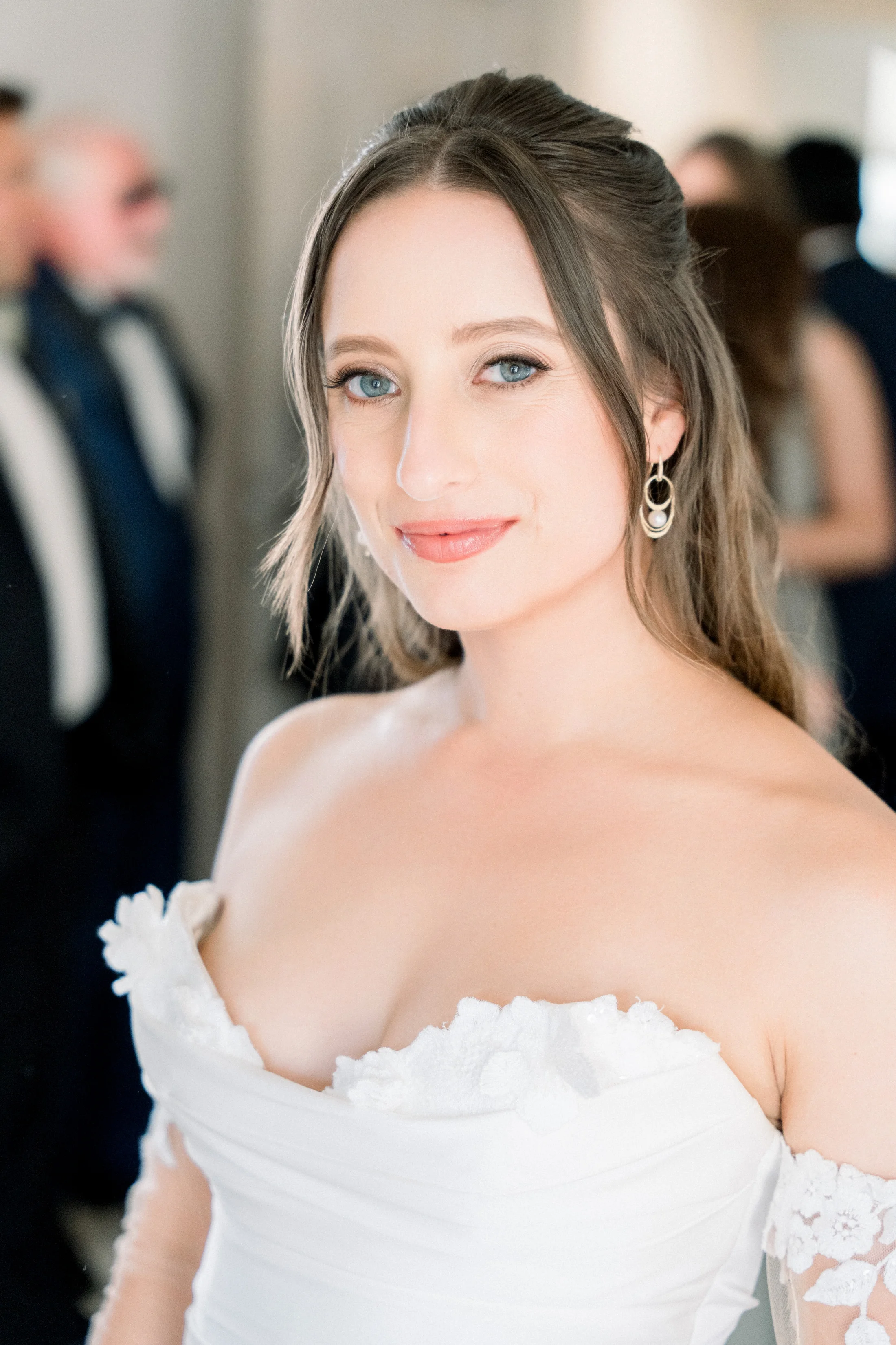Portrait of a bride during preparations